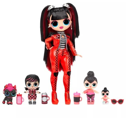 L.O.L. Surprise! OMG Spice Family Pack - Más de 45 Sorpresas - Muñeca de Moda Spicy Babe, Muñecas Tot Spice, Spicy Kid y Lil Spice, Mascota Spicy Kitty - para Niños y Niñas Mayores de 4 Años