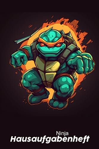 Ninja Schildkröte Hausaufgabenheft: Einfaches und übersichtliches Hausaufgabenheft für kleine Ninjas