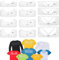 12 Stücke T-Shirt Ausrichtungslineal PVC,Schablonen-Lineal,Transparente T-Shirt Anleitung Lineal,T-shirt Ruler Guide,Lineal zum Nähen,für Rundhalsausschnitt und V-Ausschnitt