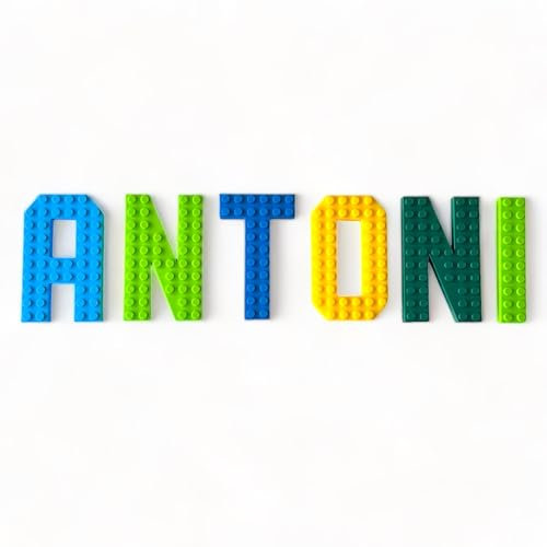 3D Buchstaben Stehende Buchstaben kompatibel mit Legosteinen Wandaufkleber Dekorationen Kinder (L)