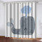 GANKAS Vorhänge Wohnzimmer Modern Blickdicht 2Er Set 3D Cartoon-Tier-Elefant Muster Schlaufenschal Verdunkelungsvorhang Vorhänge Lärmminderung Gardinen Fensterdekoration 160X150cm(HxB)