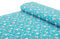 Baumwoll - Jersey Stoff Waldtiere Hirsch Eule Hase hellblau - Meterware ab 25 cm x 150 cm - Stoff zum Nähen