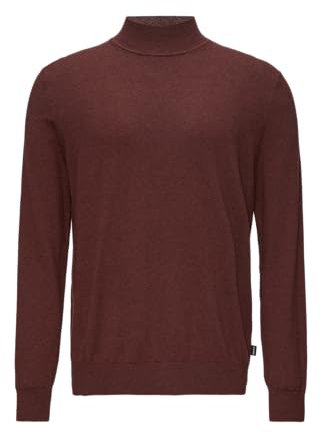 s.Oliver BLACK LABEL Herren 2149667 Strickpullover mit Turtleneck in melierter Optik, 39W0, X-Large