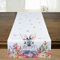 KAMACA Tischläufer Frühling Ostern Blumen Hasen Dekor Osterhasen Ostereier Bunt Waschbar Küche Esstisch Tisch Dekoration (40x140 Süßer Hase)