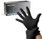 SUPERGUARD GB Lot de 100 gants jetables en nitrile noir sans poudre - Sans latex - Pour examen médical - Pour la cuisine, le tatouage, le barbier - Taille M