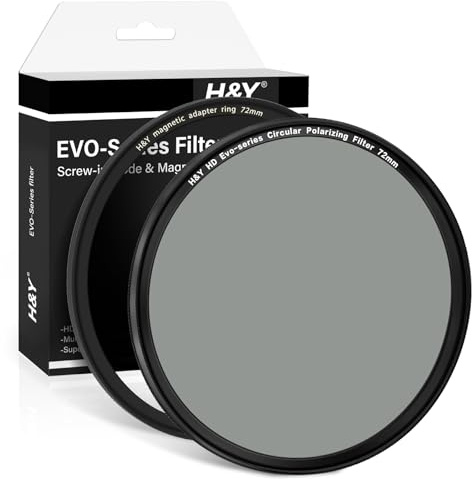 H&Y Filtro polarizzatore circolare serie EVO, filtro polarizzatore CPL, 72 mm