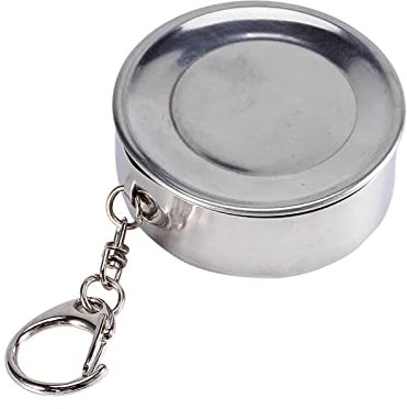 SIXRUN Taza Plegable, S/M/L Taza Plegable de Viaje de Acero Inoxidable Llavero para Campamento Telescópico Retráctil Plegable, Vidrio Plegable de Acero Inoxidable (S), SIXRUNkcn8mo3w4z-01