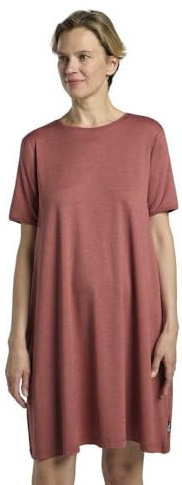 Jack Wolfskin Damen TRAVEL Dress Lässiges Kleid, Mineral red Heather, XL