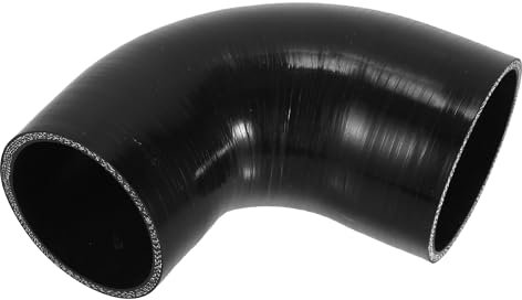 X AUTOHAUX 1 tuyau de refroidissement universel en silicone noir de 80 à 90 mm ID 120 mm de longueur 90 degrés pour voiture