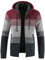 UUAISSO Uomo Felpe con Cappuccio Maglia Pullover Foderato in Pile Cardigan Cerniera Intera Casual vestibilità Regolare Cappuccio Rosso+Blu Navy XXXL