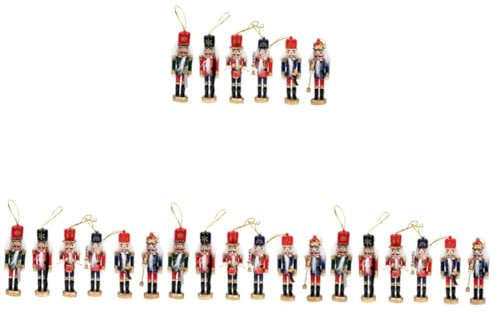 Cabilock Pièces Casse Noisette Sapin de Noel Sapin Noel Casse-Noix Traditionnel Casse-Noisettes Chiffres Suspendus décor marionnettes décorations de Noël Casse-Noisette du Festival Bois