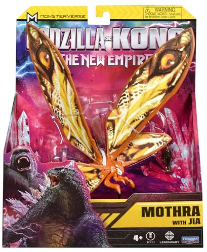 MonsterVerse Godzilla x Kong: Das Neue Imperium, 15 cm große Mothra-Actionfigur, ikonische Sammlerfilmfigur, inklusive 2,5 cm Mini JIA, geeignet für Kinder ab 4 Jahren