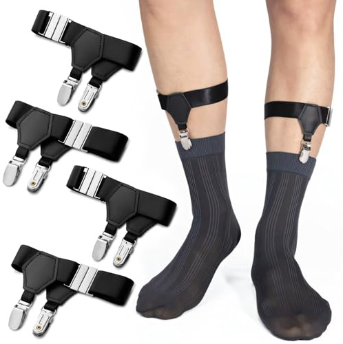 STAY GENT Sock Reggi Uomo, Bretelle Reggicalze per Reggi con Morsetti Antiscivolo
