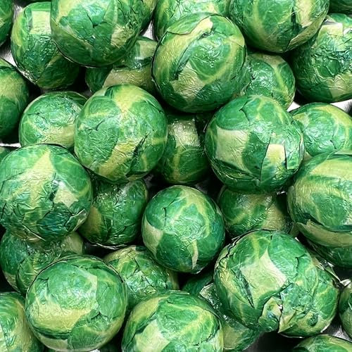Solid Milk Chocolate Brussel Sprouts - 30 Novelty Christmas Chocolates - Great Secret Santa, Stocking Filler or Festive Decoration
