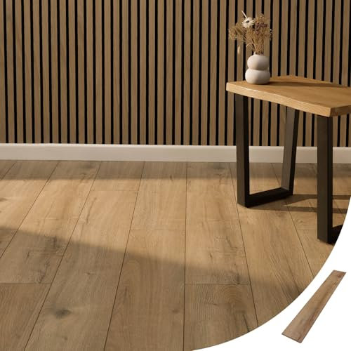 WVH Kielder Textured Oak Laminate Flooring Embossed Texture | click-lock system | 8 pieces covering 1.99 sq mtrs