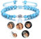 CrystalTears Armband mit Foto personalisierte Projektion Armband im Stein synthetischer Türkis Perlenarmband Benutzerdefinierte Valentinstag Geschenke