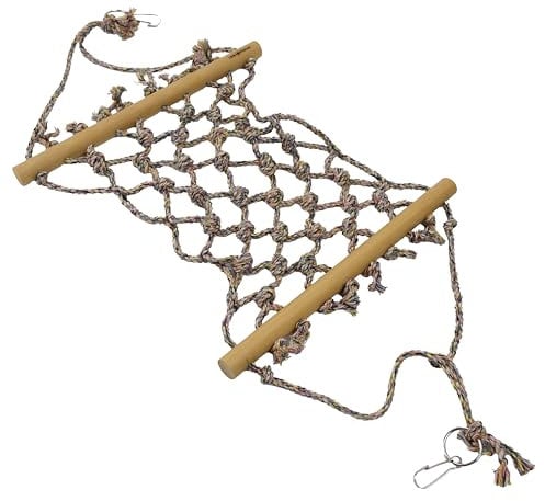 Little Friends Hanging Cargo Net Rat Rope Hammock - 76cm x 30cm x 2cm - Small Animal Cage Accessory