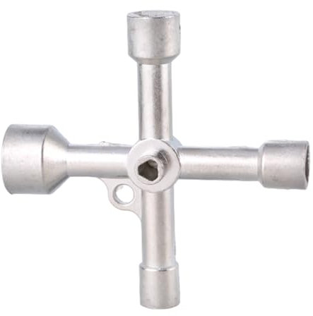 Ruarby Chiave per armadio elettrico 5 in 1 Utilities Chiave triangoli chiave incrociata per rubinetto Armadio elettrico Idraulico Apertura