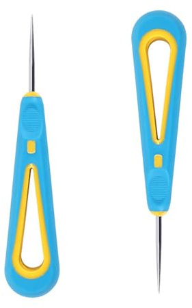 2 Pcs Soft Grip Carpenter’s Bradawl – 9.8cm Woodworking Awl with Ergonomic Handle – Precision Punch Tool for Marking, Drilling, and Hole Starting in Wood