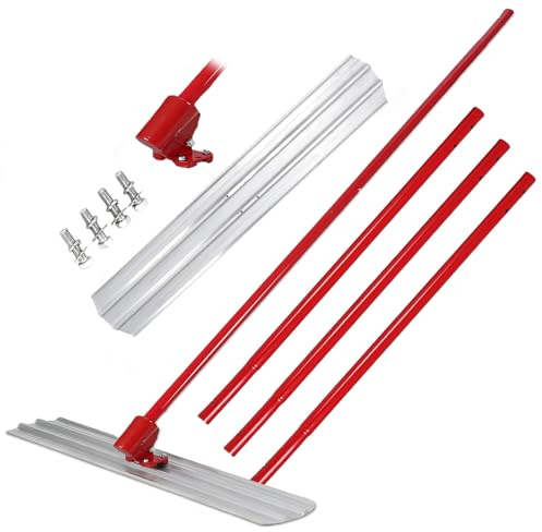 Glowdora Truelle À Béton en Alliage D'aluminium Et De Magnésium avec Support Réglable, Truelle Télescopique De 180 Mm/70,86 Pouces, Rallonge X 3, Truelle Et Kit D'outils De Finition. 120×20cm