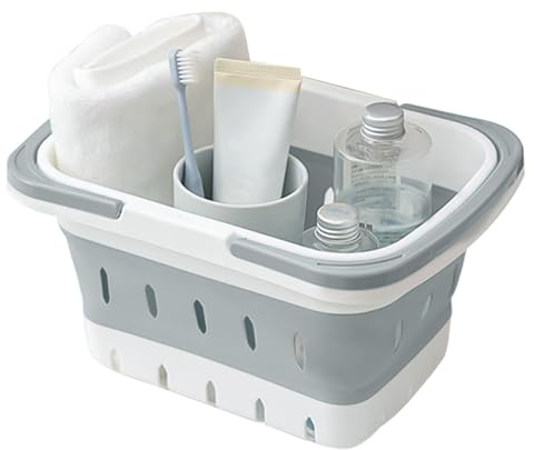 Duschwanne – Faltbares Fußbad | Badewanne faltbar mit Griff, tragbare Aufbewahrungsschale für Erwachsene, Badezimmer, College, Schlafsaal, Camping, Fitnessstudio, Home RV, Se référer au