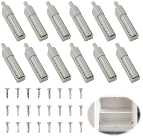 12 Turdampfer Softclose Nachrusten Schrauben Grau Kuche Schrank Schublade | Sanftes schliessen motion, gerauscharm leise, einfache montage, universal passend, mobelschutz schutz, anhalt beschl