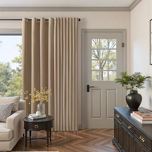 Best Baisite Linen Blackout Curtains 84 Inch Drop Soundproof Eyelet Curtain