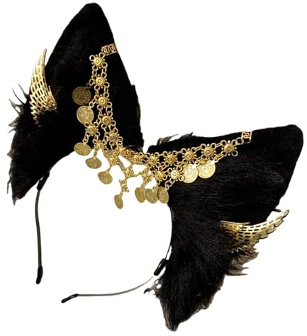Zxfdsfdbnm Stilvolle Tierohren Stirnbänder Ethno Design, Plüsch Ohr Haarreifen für Cosplay, Party und Alltag Modebegeisterte Plüsch Kopfbedeckung