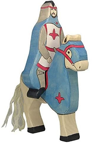 Holztiger Blauer Ritter mit Mantel, reitend (ohne Pferd), 80247
