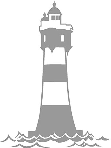Samunshi® Aufkleber Leuchtturm 'Roter Sand' Autoaufkleber 30 x 40cm grau