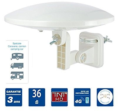 Antenna TNT HD per radio e televisione, per campeggio, roulotte, camper, barca, impermeabile, da esterno