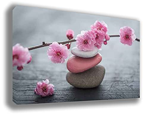 Quadro Moderno FIORI Fiore di Pesco - Tantissime Misure e Formati Disponibili - Stampa su Tela Canvas in HD - Quadri Moderni - Fornito già intelaiato e pronto da appendere printerland.it (30x50 cm)