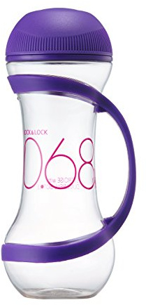 Lock & Lock Hantel Flasche 560 ml Sport Flasche L violett