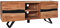 invicta INTERIOR Massives TV Board Amazonas 160cm Akazie Baumkante Metall schwarz Massivholz Fernsehschrank Wohnzimmerschrank TV-Schrank