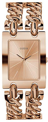 Guess Damen Analog Uhr Heavy Metal mit Edelstahl Armband