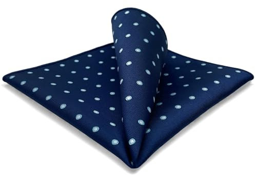 S&W SHLAX&WING Blau Herren Einstecktücher Punkte Dotty Geschäftsanzug for Suit Jacket 32cm