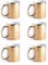 eBuyGB Metallic Large 350ml Ceramic Tea Coffee Mugs, Set of 6 (Gold)