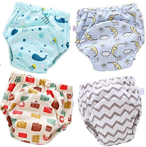 FannyFan 4er Baumwolle Töpfchen-Trainingshose Baby Trainerhosen Höschen Töpfchentraining Unterwäsche Toilettentraining Bis 4 Jahre (Junge2, 3 Jahre)