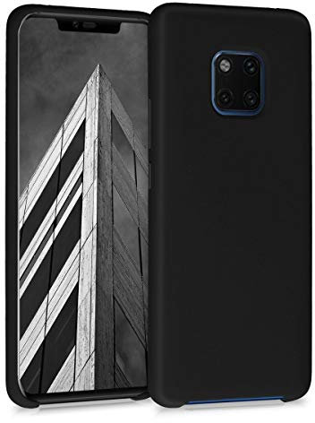 kwmobile Hülle kompatibel mit Huawei Mate 20 Pro Hülle - Silikon Handy Case - Handyhülle weiche Oberfläche - kabelloses Laden - Schwarz matt