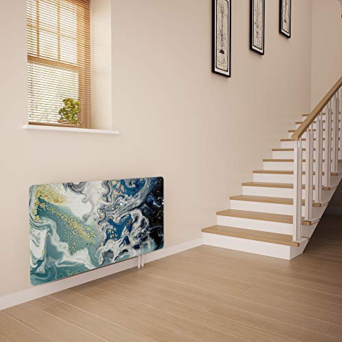 Glass Radiator Cover Printed - Liquid Ocean - Made by Premier Range in 1420mm Wide x 640mm High