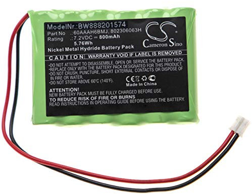 vhbw 1x Akku kompatibel mit Yale HSA6410, Easy Fit, HSA6400, Easy AI, Easy EF Alarmanlage, Alarmsystem (800 mAh, 7,2 V, NiMH)