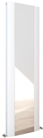 Supreme Aluminium Designer Radiators Central Heating Heater Vertical White Double Panel Mirror - 470 x 1700mm