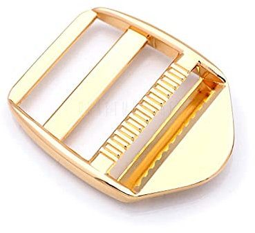 CRAFTMEMORE 1 Inch Metal Ladder Lock Tri-Glide Tension Lock Slide Buckle for Adjustable Backpack Harness Belt Strap 4pcs - Pick Color SC08 (Gold)