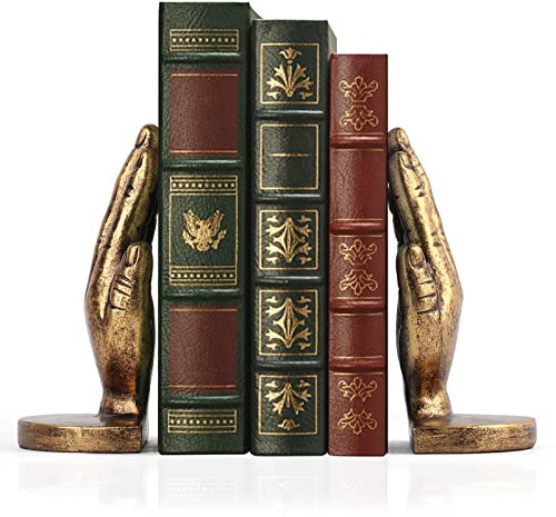 MXARLTR Buchstützen zum Halten von Büchern, strapazierfähig, Buchstützen für Regale, dekorative Buchstützen für schwere Bücher mit Rutschfester Unterseite, Buchstopper für Regale, Bücher,