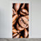 Estika Türtapete selbstklebend - Kaffeebohnen - 95x205 cm - Einem Bogen Türposter, Küche Türaufkleber, Aufkleber PVC Folie, Klebefolie für türen, Tür tattoo, Modern decoration