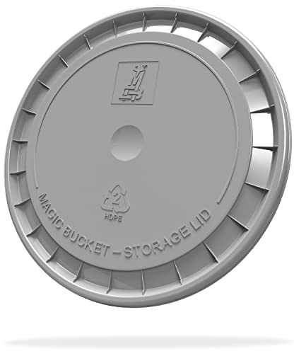 MAGIC BUCKET | Profi Eimer Deckel für Auto Wascheimer Grau | kompatibel mit 5GAL (20L) & 3,5 GAL (12L) Buckets von GritGuard, Cleaneed, Cleantech, MaxShine, ADBL, Liquid Elements & Chemical Guys