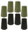 BIG-SAM 8 Konen Set Overlockgarn (2 Farben Set) je 2743,2 m Lauflänge NE 40/2 aus 100% Polyester (Armee Oliv & Oliv)