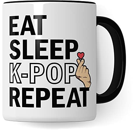 Taza de café Kpop, idea de regalo, taza de café con frase divertida, taza de café humor Witz regalo para los fans coreanos Pop taza de Corea del Sur.