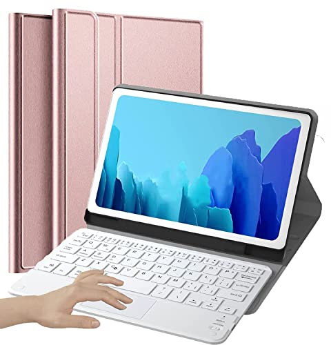 Cover Per Tastiera Galaxy Tab S5e 10.5 Per Samsung Galaxy Tab S5e 10.5 2019 Modello SM-T720/T725/T727 Tastiera Italiana Wireless Rimovibile Con Touchpad, Custodia Sottile In Pelle PU,Rose gold 1