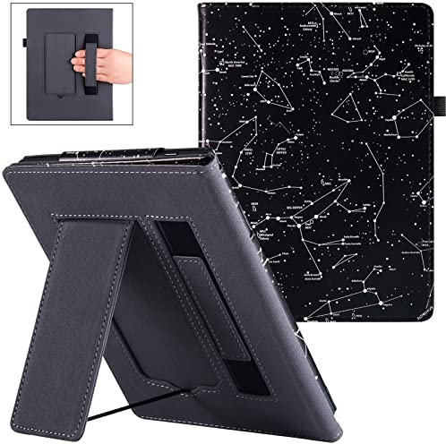 BOZHUORUI Schutzhülle für Onyx Boox Tab Mini C E-Reader 7,8 Zoll (19,8 cm), Premium-PU-Leder, faltbar, mit Handschlaufe und automatischer Sleep/Wake-Funktion, Sternbild